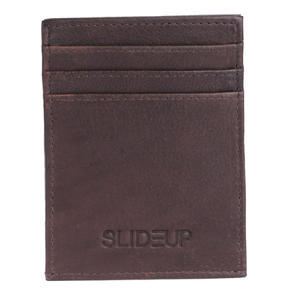 Pine Leather Card case SLIDEUP BAGS